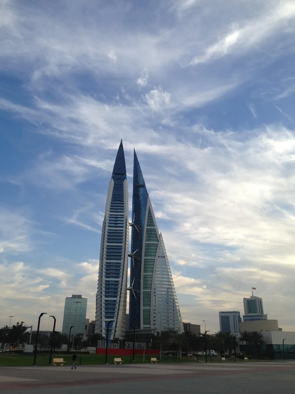 bahrain, trade center, skyskraber, manama, bahrain world trade center, by, wtc